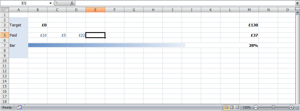 Kessler Associates Excel progress bar image